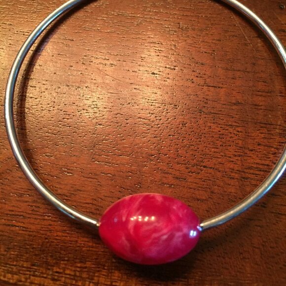Burgundy Gem Necklace with Free Bracelet - Picture 5 of 6